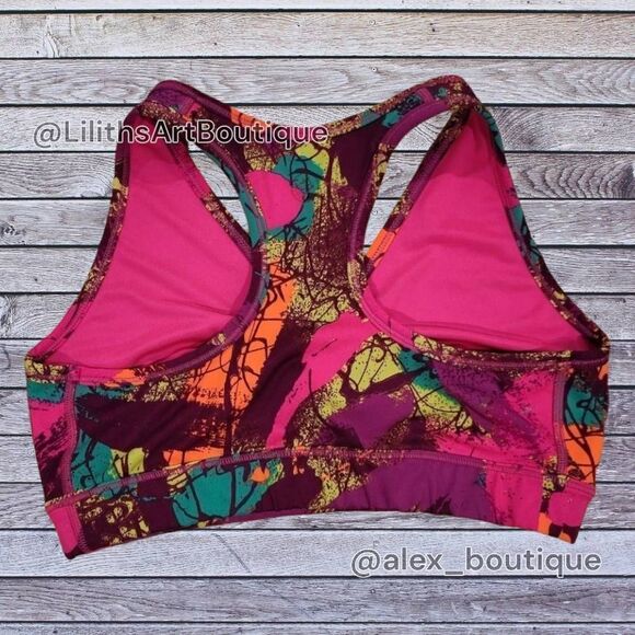 Zumba So Somba All Day V Sports Bra Purple Multi-Color Size M (G007) - Picture 6 of 7